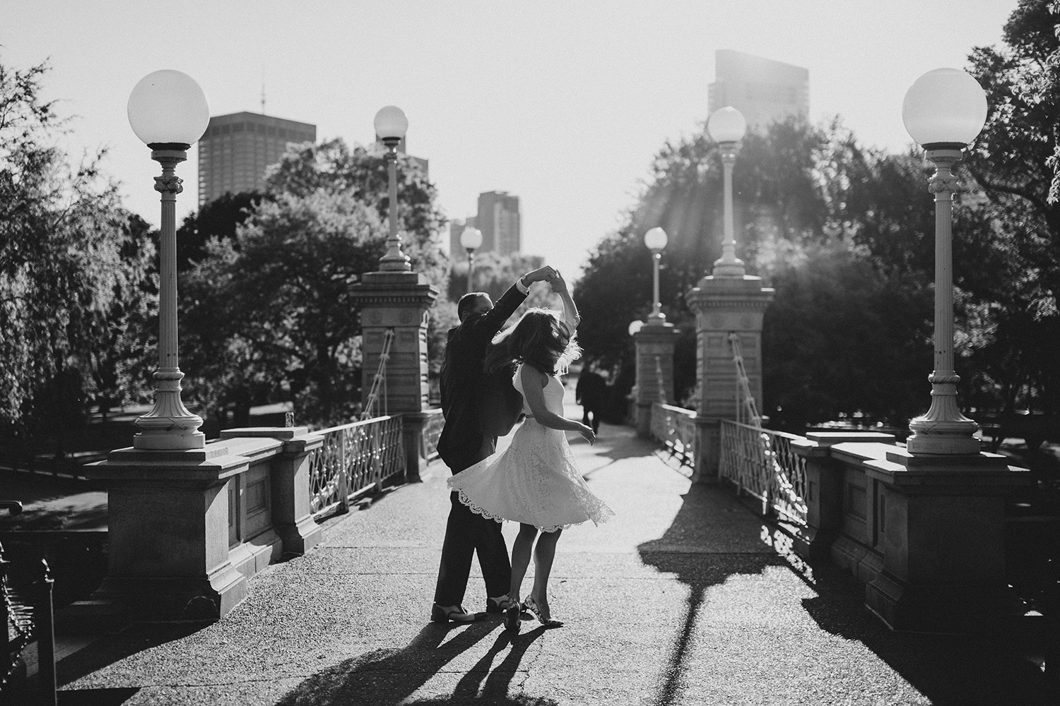 Boston Public Garden engagement session